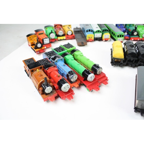 1105 - Collection of playworn Ertl Thomas the Tank Engine trains, carriages and other vehicles. Approx. 60