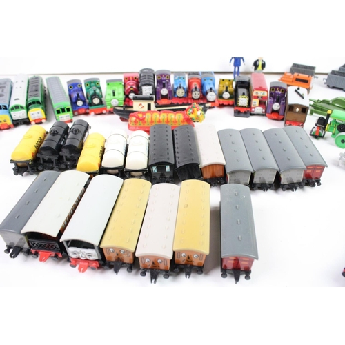 1105 - Collection of playworn Ertl Thomas the Tank Engine trains, carriages and other vehicles. Approx. 60