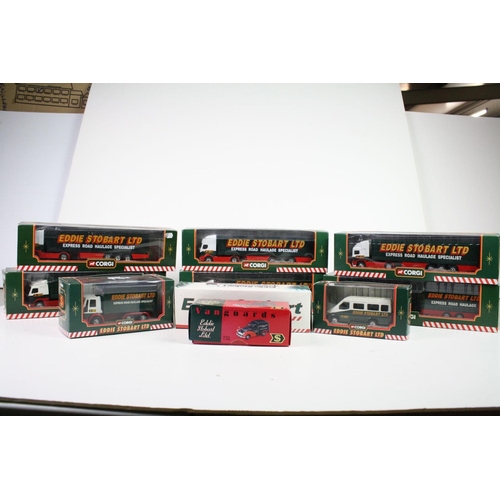 1106 - 10 boxed Eddie Stobart diecast models, 8 x Corgi, 1 x Lledo and 1 x Atlas Editions, all appear in vg... 