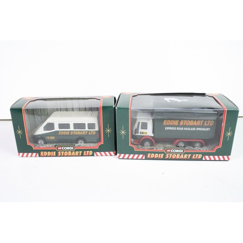 1106 - 10 boxed Eddie Stobart diecast models, 8 x Corgi, 1 x Lledo and 1 x Atlas Editions, all appear in vg... 