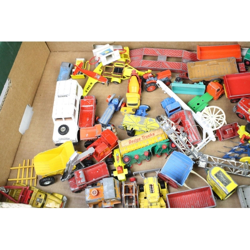 1108 - Large collection of playworn diecast vehicles and accessories, mostly Matchbox with some Britains, L... 