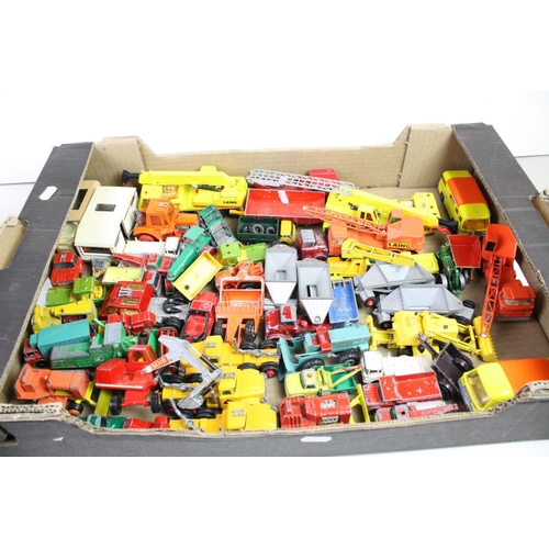 1108 - Large collection of playworn diecast vehicles and accessories, mostly Matchbox with some Britains, L... 