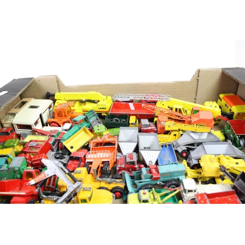 1108 - Large collection of playworn diecast vehicles and accessories, mostly Matchbox with some Britains, L... 