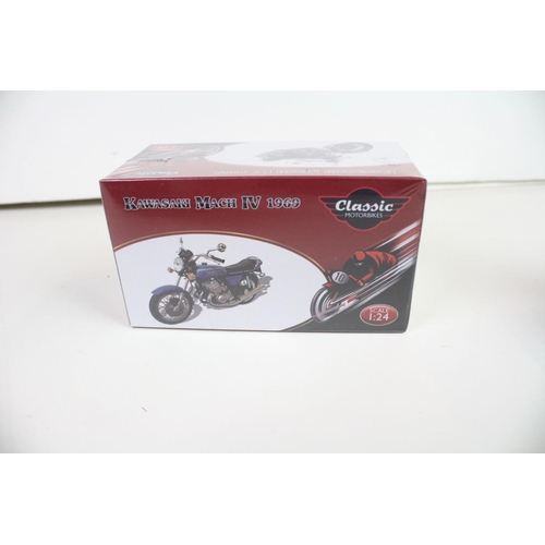 1109 - Nine assorted boxed diecast & plastic motorbike & moped models to include 2 x NewRay Roadraider Coll... 