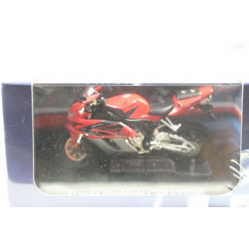 1109 - Nine assorted boxed diecast & plastic motorbike & moped models to include 2 x NewRay Roadraider Coll... 