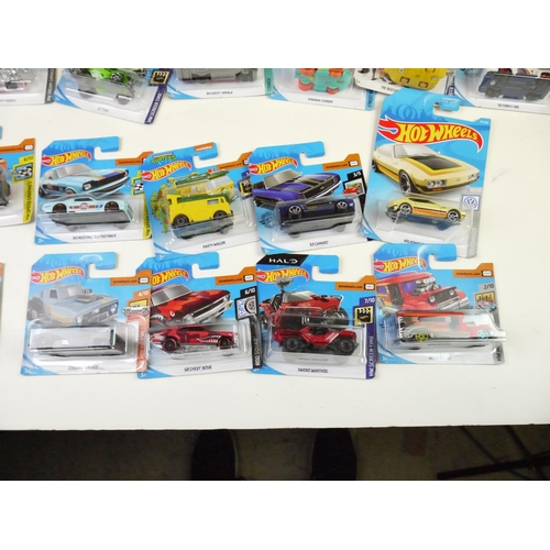 1113 - 55 x carded Mattel Hot Wheels diecast vehicles