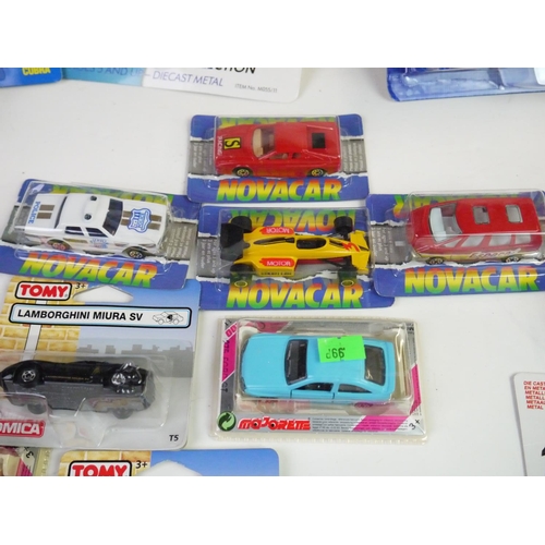 1115 - Collection of vintage diecast model vehicles to include Micro Machines, Siku, Novacar, Tomica and Ho... 