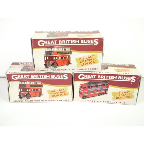 1117 - 10 boxed Atlas Editions Great British Buses diecast models, all appear to be in good condition.