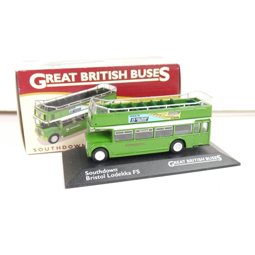 1117 - 10 boxed Atlas Editions Great British Buses diecast models, all appear to be in good condition.