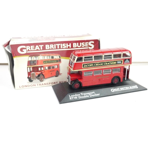 1117 - 10 boxed Atlas Editions Great British Buses diecast models, all appear to be in good condition.