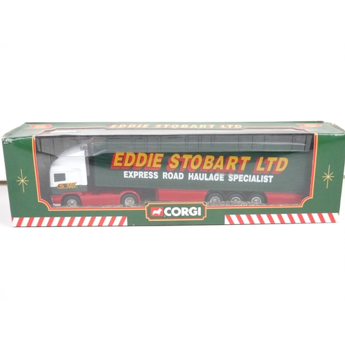 1118 - Eight boxed Corgi diecast to include Past & Present Ltd. Ed. Volvo Rigid Lorry & Commer Flatbed with... 