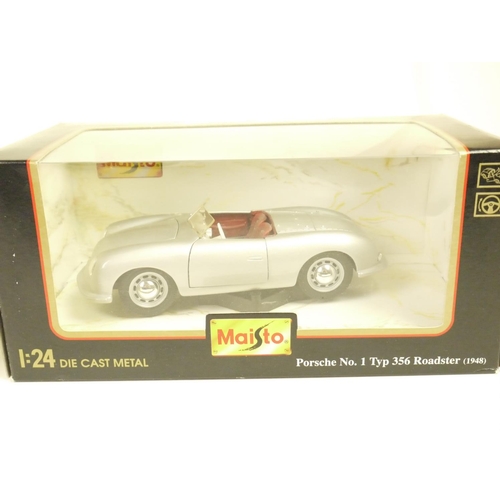 1119 - Nine boxed diecast models to include Franklin Mint 1967 Volkswagen Cabriolet in red, Maisto, Corgi, ... 