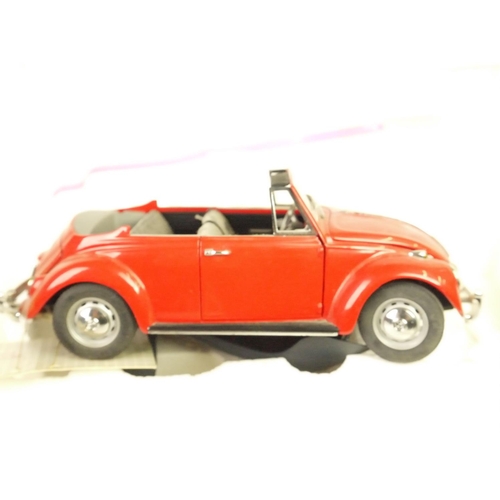 1119 - Nine boxed diecast models to include Franklin Mint 1967 Volkswagen Cabriolet in red, Maisto, Corgi, ... 