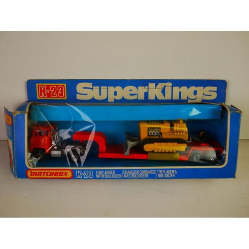 1120 - 17 Boxed Matchbox Super Kings diecast models to include K21 Ford Transcontinental Sunkist, 2 x K33 (... 