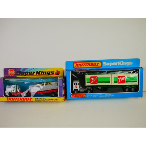 1120 - 17 Boxed Matchbox Super Kings diecast models to include K21 Ford Transcontinental Sunkist, 2 x K33 (... 