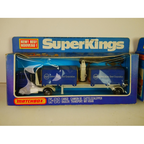 1120 - 17 Boxed Matchbox Super Kings diecast models to include K21 Ford Transcontinental Sunkist, 2 x K33 (... 