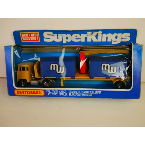 1120 - 17 Boxed Matchbox Super Kings diecast models to include K21 Ford Transcontinental Sunkist, 2 x K33 (... 