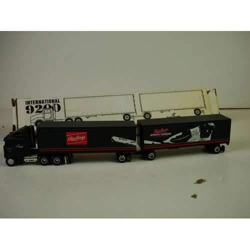 1121 - Boxed 1/64 30454 Western Distributing Peterbilt 379 w/Wabash Triple Pups plus 4 x boxed ERTL diecast... 