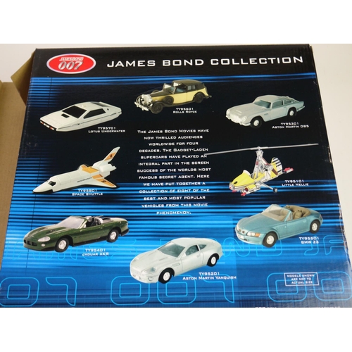 1122 - Seven boxed Corgi diecast James Bond vehicles to include four x Aston Martin D.B.5 ( 2 x 04206, CC03... 