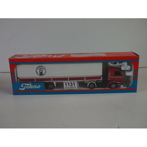 1131 - Three boxed 1/50 Tekno diecast haulage models featuring 1989 Scania Truck of the Year, van den Heuve... 