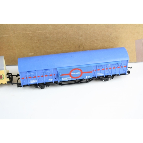 115 - 50 OO gauge items of rolling stock to include Wrenn, Triang, Grafar, Lima, Hornby, featuring trucks,... 