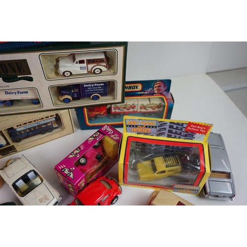 1174 - Group of diecast models, boxed and loose, to include Matchbox, Corgi, Lledo, Burago etc