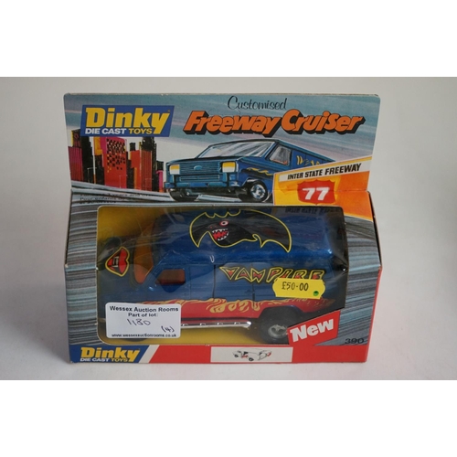 1180 - Four boxed Dinky diecast models to include 201 Plymouth Stock Car x3 & 390 Customised Freeway Cruise... 