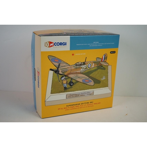 1185 - Four boxed diecast models to include Corgi AN31919 Supermarine Spitfire mkI (Battle of Britain), Cor... 