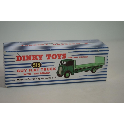 1188 - Dinky 513 Guy Flat Truck with Tailboard in two tone green in reproduction box plus a contemporary Di... 