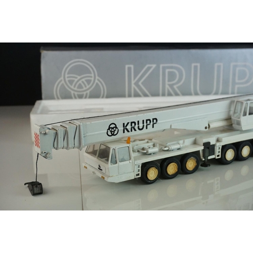 1227 - Tow boxed 1/50 Conrad 2077 Krupp 250 GMT Telescopic Crane diecast models, one Sparrows/Krupp and one... 