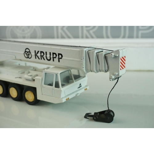 1227 - Tow boxed 1/50 Conrad 2077 Krupp 250 GMT Telescopic Crane diecast models, one Sparrows/Krupp and one... 