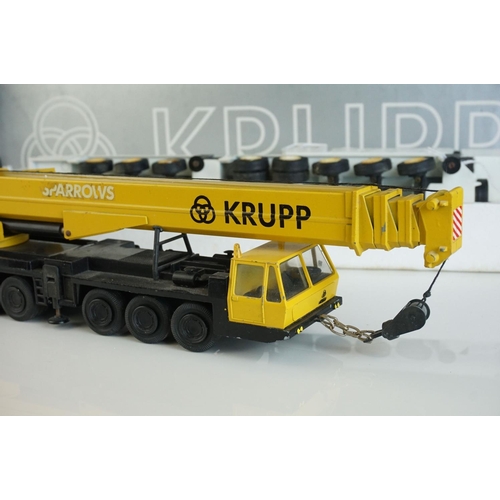 1227 - Tow boxed 1/50 Conrad 2077 Krupp 250 GMT Telescopic Crane diecast models, one Sparrows/Krupp and one... 