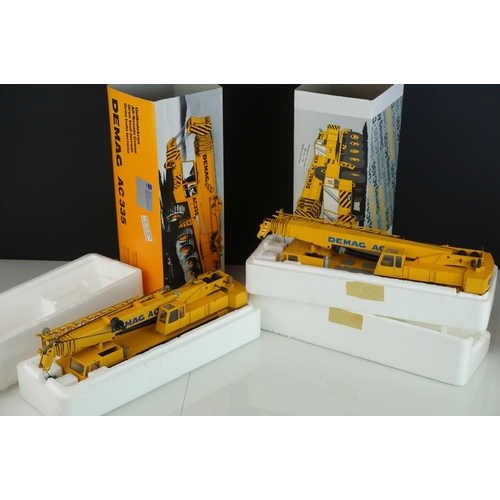 1228 - Two boxed 1/50 Conrad Demag diecast construction models to include 2081 AC335 and 2081 AC435, some p... 