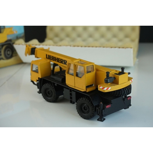 1230 - Three boxed 1/50 Conrad Liebherr diecast construction models to include 2079 LTM 1060, 3076 LTM  103... 