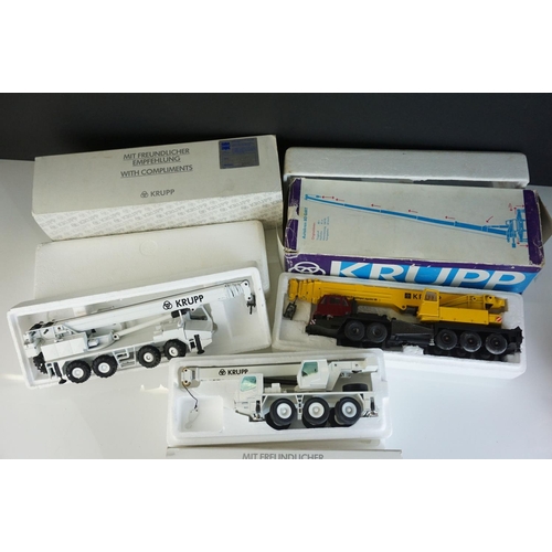 1231 - Three boxed 1/50 Krupp diecast construction models to include Conrad / Gescha 3070 Krupp-Ardelt 80 G... 