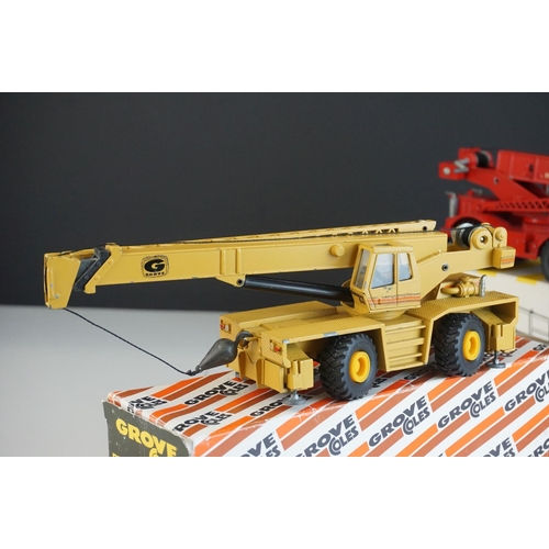 1234 - Four boxed NZG 1/50 NZG Grove diecast construction models to include 380 TM 9120, 149 RT755, 178 RT ... 