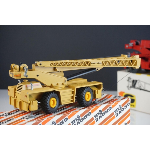 1234 - Four boxed NZG 1/50 NZG Grove diecast construction models to include 380 TM 9120, 149 RT755, 178 RT ... 