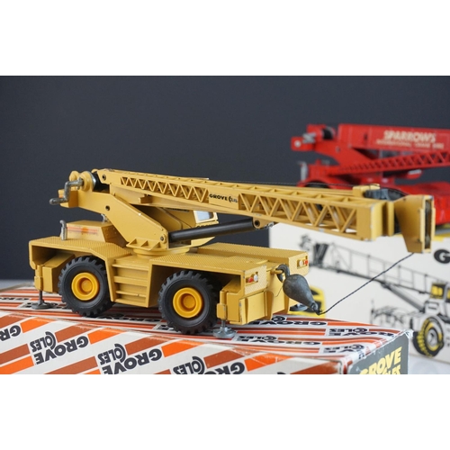 1234 - Four boxed NZG 1/50 NZG Grove diecast construction models to include 380 TM 9120, 149 RT755, 178 RT ... 