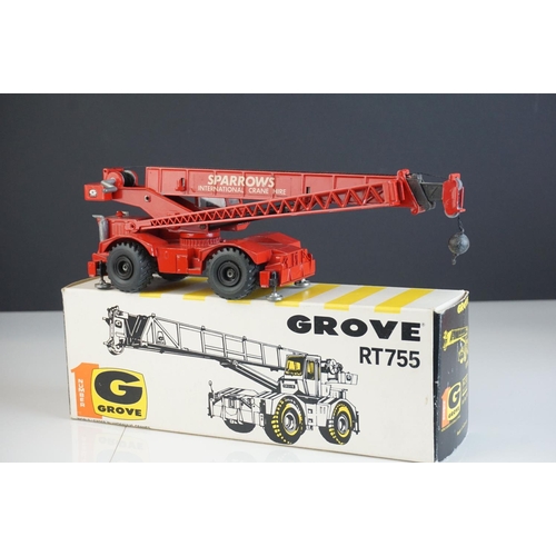 1234 - Four boxed NZG 1/50 NZG Grove diecast construction models to include 380 TM 9120, 149 RT755, 178 RT ... 