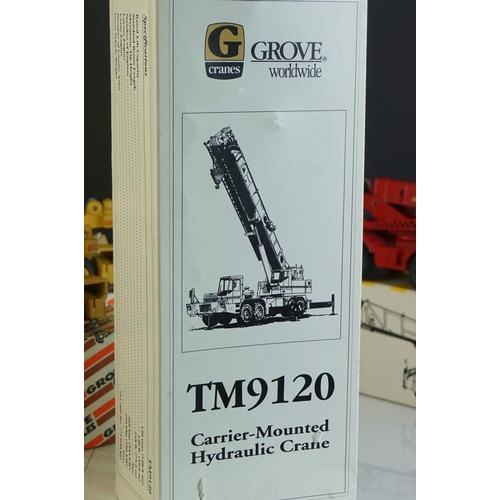 1234 - Four boxed NZG 1/50 NZG Grove diecast construction models to include 380 TM 9120, 149 RT755, 178 RT ... 