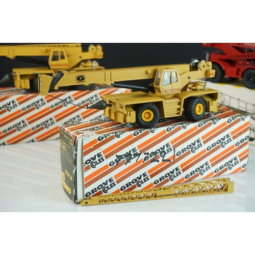 1234 - Four boxed NZG 1/50 NZG Grove diecast construction models to include 380 TM 9120, 149 RT755, 178 RT ... 