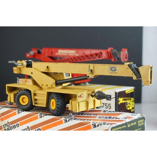 1234 - Four boxed NZG 1/50 NZG Grove diecast construction models to include 380 TM 9120, 149 RT755, 178 RT ... 