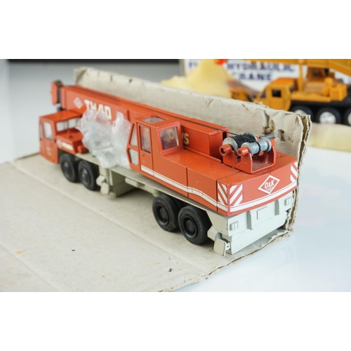 1235 - Two boxed 1/50 diecast construction models to include Kato NK800 Fully Hydraulic Truck Crane and NZG... 