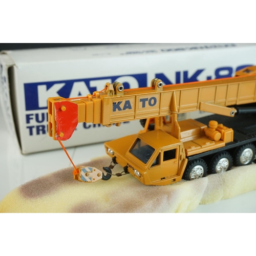 1235 - Two boxed 1/50 diecast construction models to include Kato NK800 Fully Hydraulic Truck Crane and NZG... 