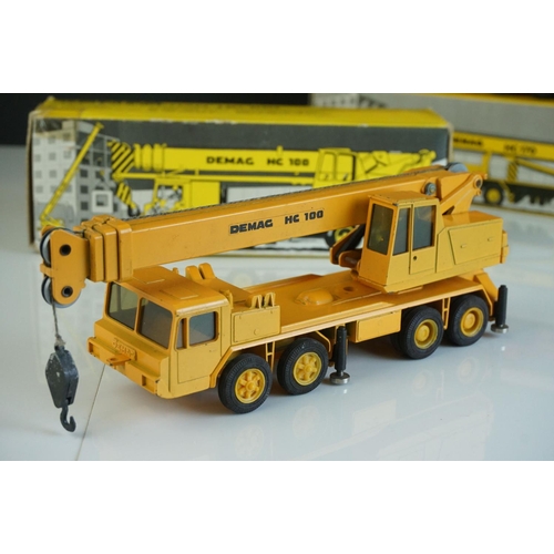 1236 - Four boxed  NZG1/50 diecast construction models to include Demag HC170 Sparrows, Demag HC130, Demag ... 