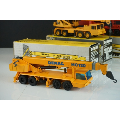 1236 - Four boxed  NZG1/50 diecast construction models to include Demag HC170 Sparrows, Demag HC130, Demag ... 