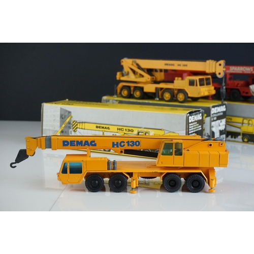 1236 - Four boxed  NZG1/50 diecast construction models to include Demag HC170 Sparrows, Demag HC130, Demag ... 