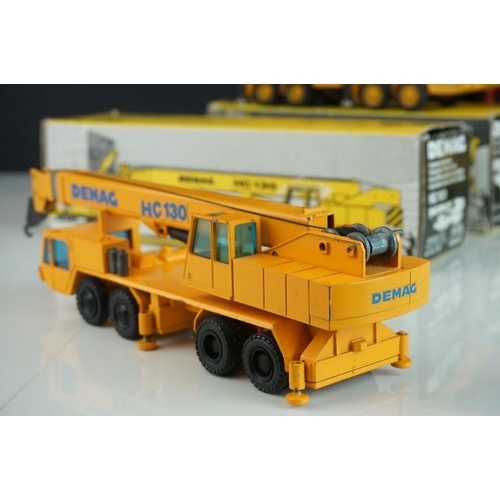 1236 - Four boxed  NZG1/50 diecast construction models to include Demag HC170 Sparrows, Demag HC130, Demag ... 