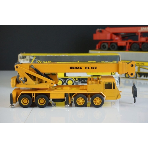 1236 - Four boxed  NZG1/50 diecast construction models to include Demag HC170 Sparrows, Demag HC130, Demag ... 