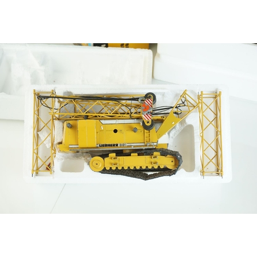 1238 - Four boxed Conrad 1/50 Liebherr diecast construction models to include 2831 Liebherr HS881, 2082 LTM... 